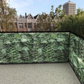 Balkonscherm tropische planten - BalkonschermenPlanten - Vinyl - 100x400cm Enkelzijdig