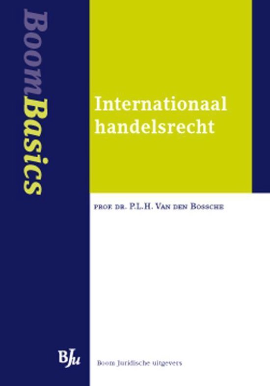 Boom basics - Internationaal handelsrecht - cover