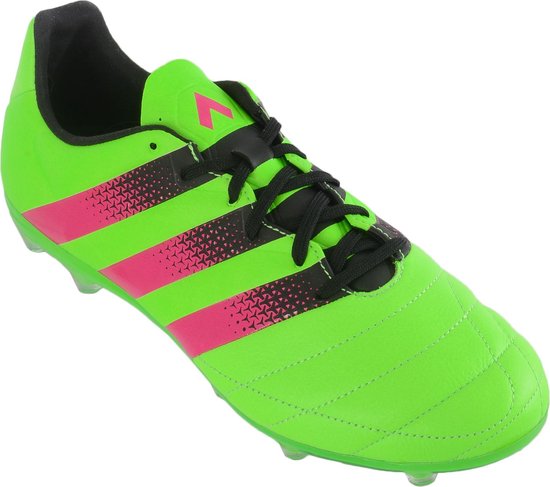 adidas ACE 16.2 FG/AG Voetbalschoenen - Maat 42 2/3 - Mannen -  groen/roze/zwart | bol.com