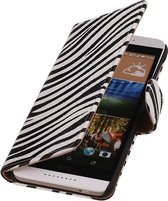 HTC One E9 Plus Hoesje Zebra - Book Case Wallet Cover Hoes