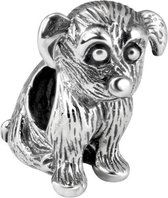 Quiges - 925 - Zilveren - Bedels -Sterling zilver - Beads - Puppy Kraal Charm - Geschikt – voor - alle bekende merken - Armband Z364