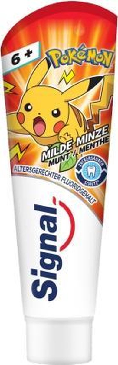 Goedkoopste Signal - Pokémon - Tandpasta - Milde Munt Smaak - Anti-Tandsteen - Kinder 6 Jaar - 75 ml