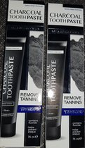 Charcoal Toothpaste Houtskool Tandpasta 75 ml - Whitening - Anti tandplak en Antibacterieel - Met Actieve Kool