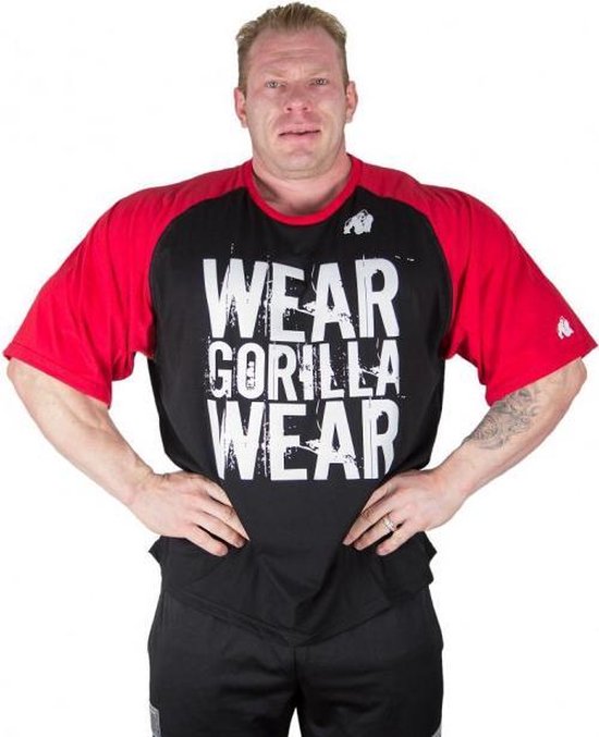 Gorilla Wear Colorado Oversized T-shirt black/red - S | bol.com
