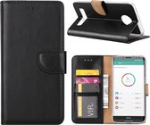 hoesje Zwart book case style voor Motorola Moto Z3 Play wallet case