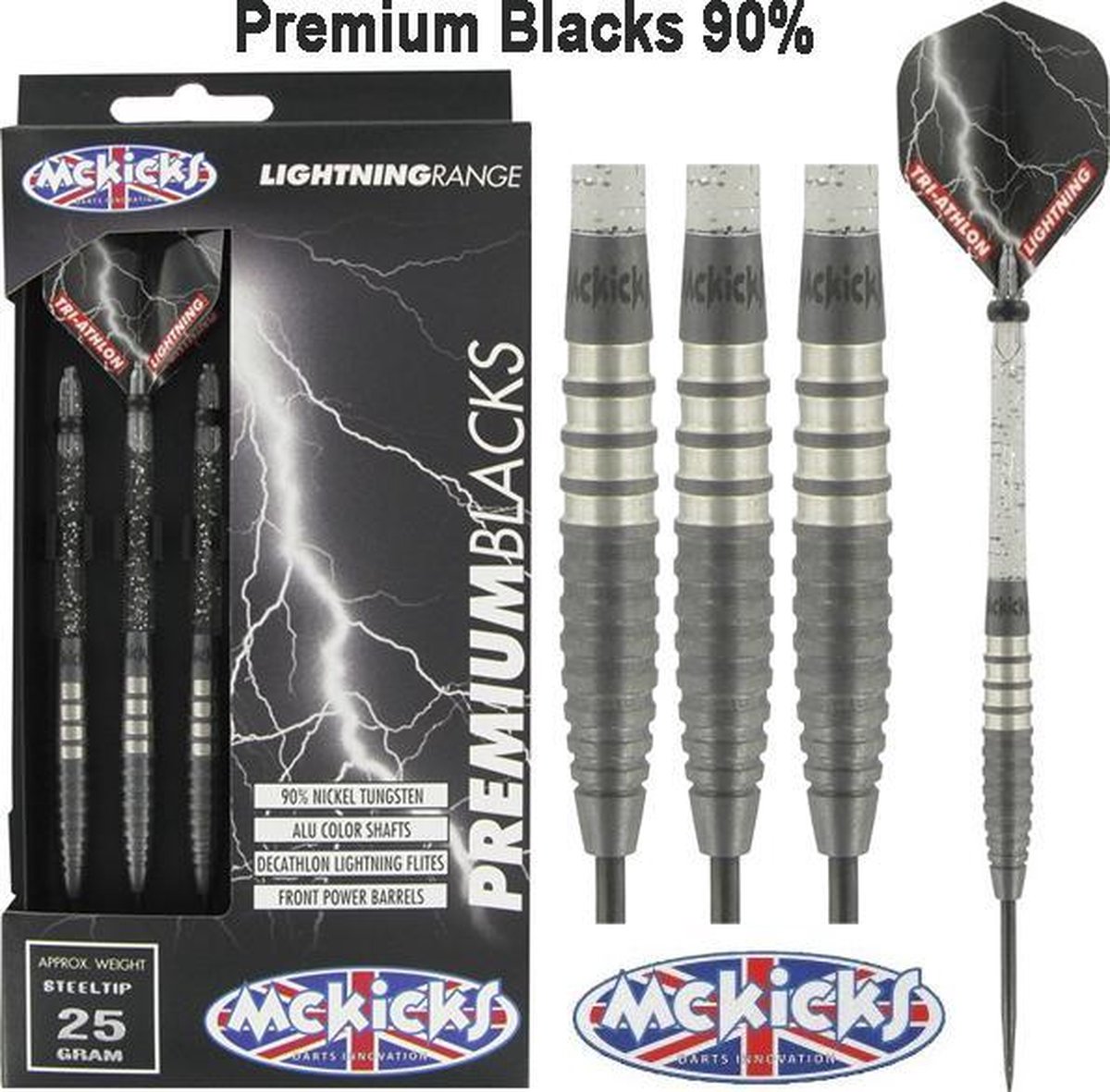 McKicks Premium Black Titanium 90% - Dartpijlen - 21 Gram