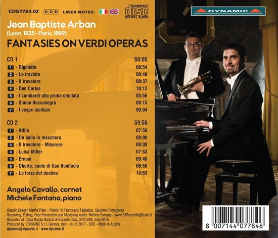 Angelo Cavallo & Michele Fontana - Fantasies On Verdi Operas (2 CD)