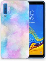 Geschikt voor Samsung Galaxy A7 (2018) Bumper Hoesje Watercolor Light