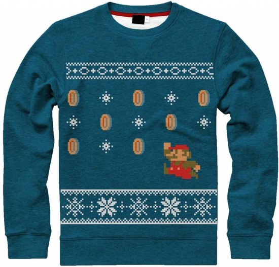 Emulatie Consulaat Civiel Nintendo - Mario Christmas Sweater / Kerst Trui - L | bol.com