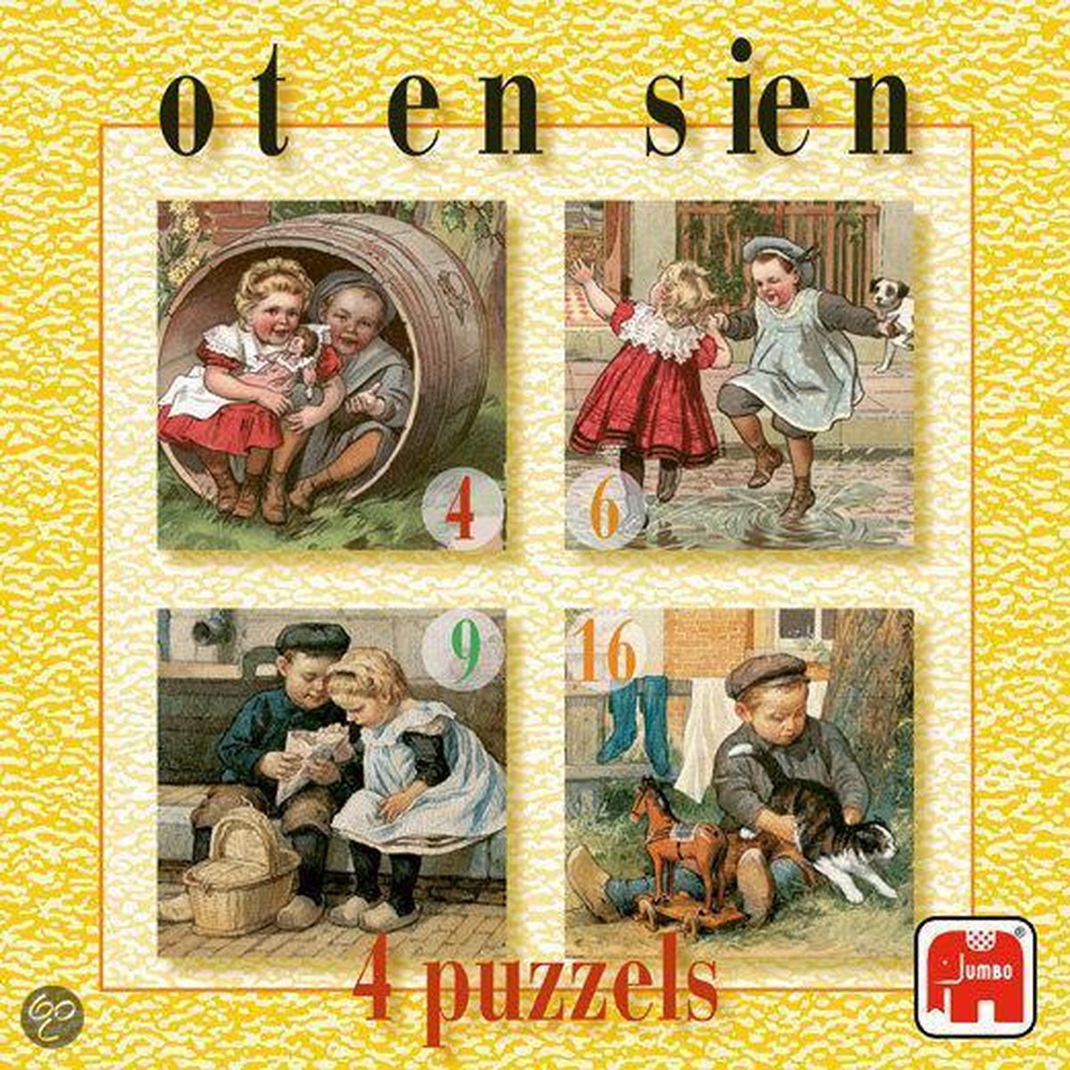 Jumbo Puzzel Ot en Sien - 4 in 1 Legpuzzel - 4+6+9+16 stukjes | bol.com