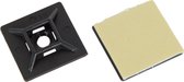 Kortpack - Zwarte Plakzadels 12.5mm x 12.5mm - Zelfklevend én voorzien van Schroefgat - Bevestingsmateriaal voor Tyraps - (099.8954)