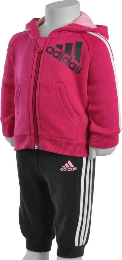 adidas I J 3Stripes Full Zip Jogger - T-shirt - Kinderen - Maat 80 -  Roze;Zwart;Wit | bol.com