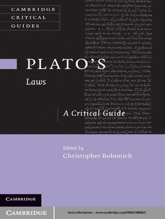 Cambridge Critical Guides Plato's 'Laws' (ebook) 9780511851285