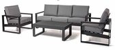 Loungeset Miami 5 seater aluminium black