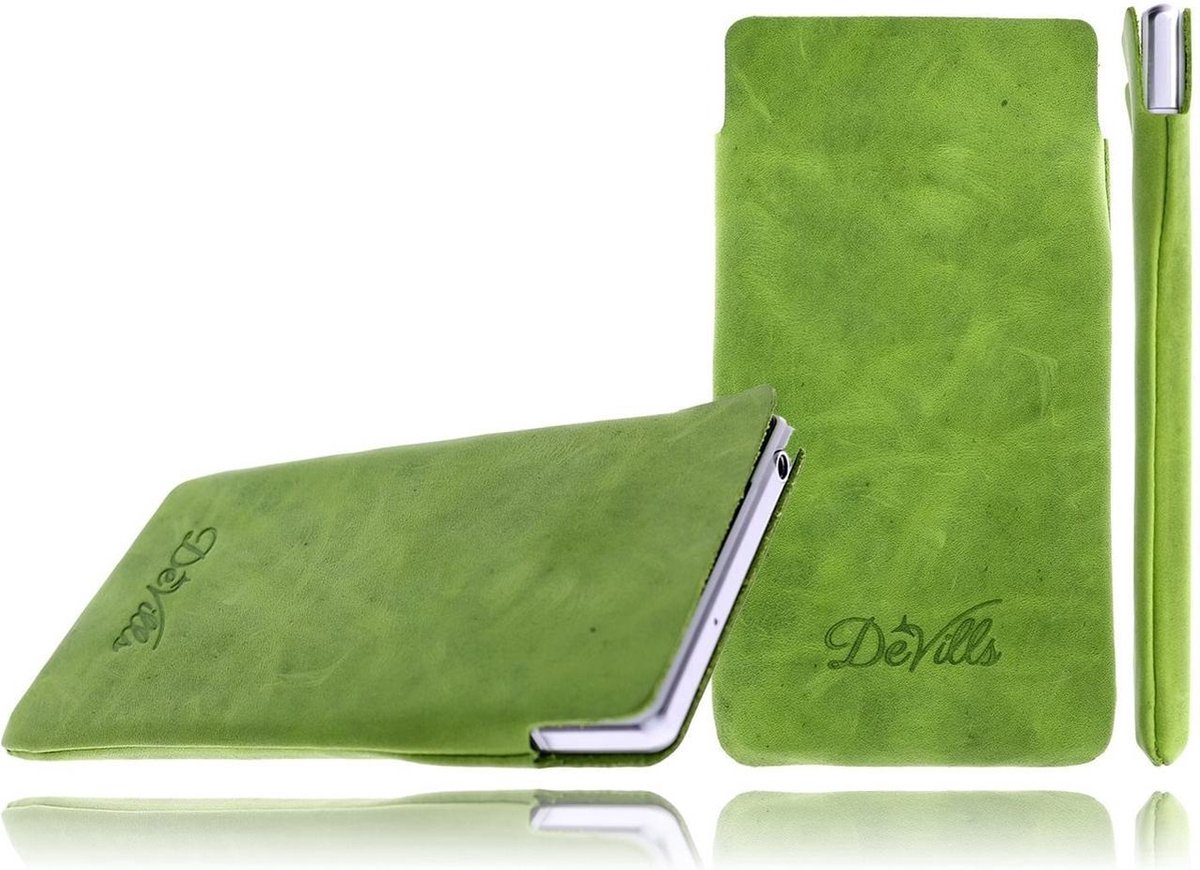DeVills Sony Xperia Z1 Pocket Sleeve Lederen insteekhoes Light Green