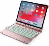 iPad Pro 11 toetsenbord draaibare case roze