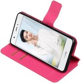 MP Case Cross Pattern TPU Bookstyle voor Huawei Nova Plus Roze