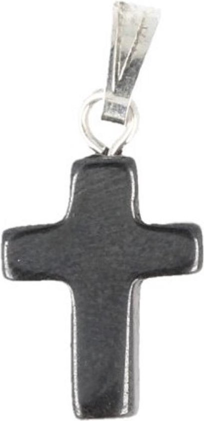 Pendentif croix hématite (14 mm)