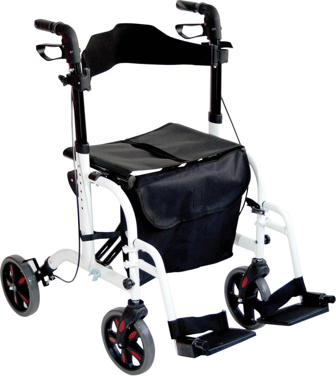 Goedkoopste Aidapt transport rolstoel rollator - aluminium - wit