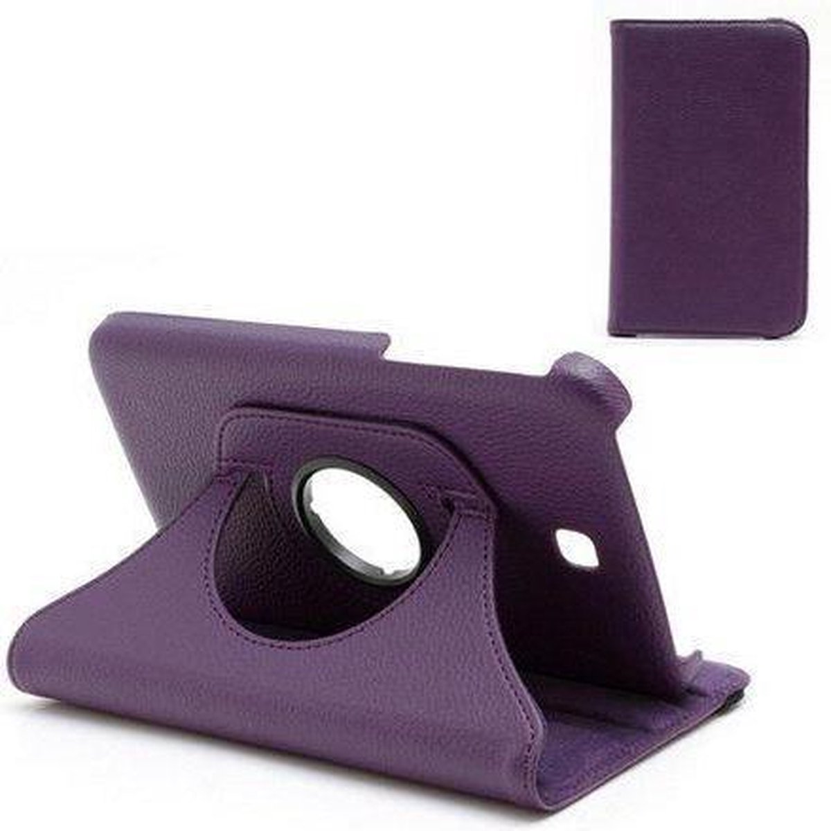 Beschermhoes Geschikt voor: Samsung Galaxy Tab 3 7.0 Inch Hoes Cover 360 graden draaibare Case Paars