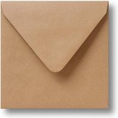 Envelop 12,5 x 14 Kraft lichtbruin, 100 stuks