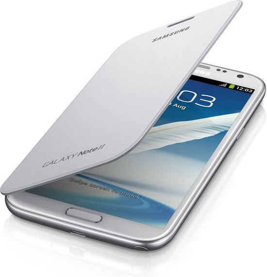 Oxideren Doelwit Overblijvend Samsung Flip Cover voor de Samsung Galaxy Note 2 - Wit | bol.com