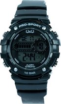 Q&Q M154J002 digitaal horloge 40 mm 100 meter zwart