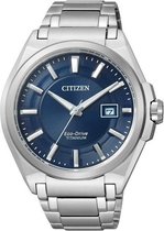 Citizen Super Titanium - Horloge - Titanium - 42 mm - Zilverkleurig / Blauw - Solar uurwerk