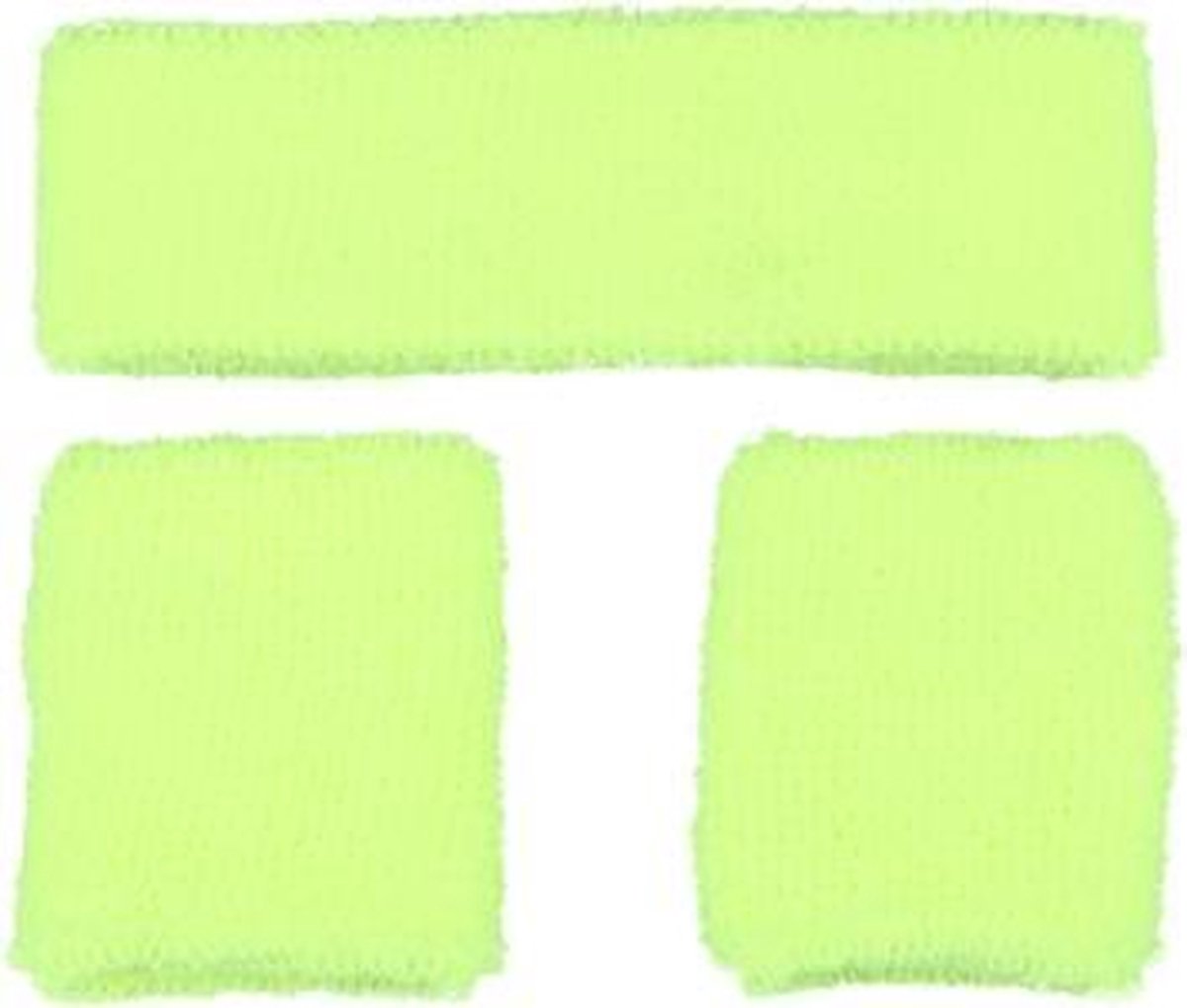 Set zweetbandjes neon geel