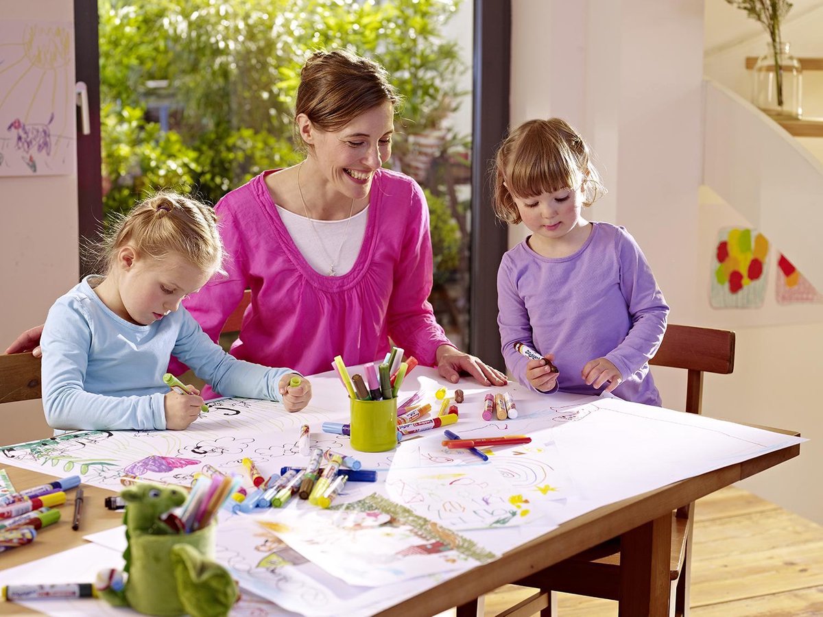 edding 14 FUNTASTICS - kleurstiften voor kinderen - set van 10 - ronde punt 3 mm - voor kleurplezier op lichtgekleurd papier en karton - uitwasbaar van huid en textiel - zomervakantie - kindercadeau — afbeelding 9