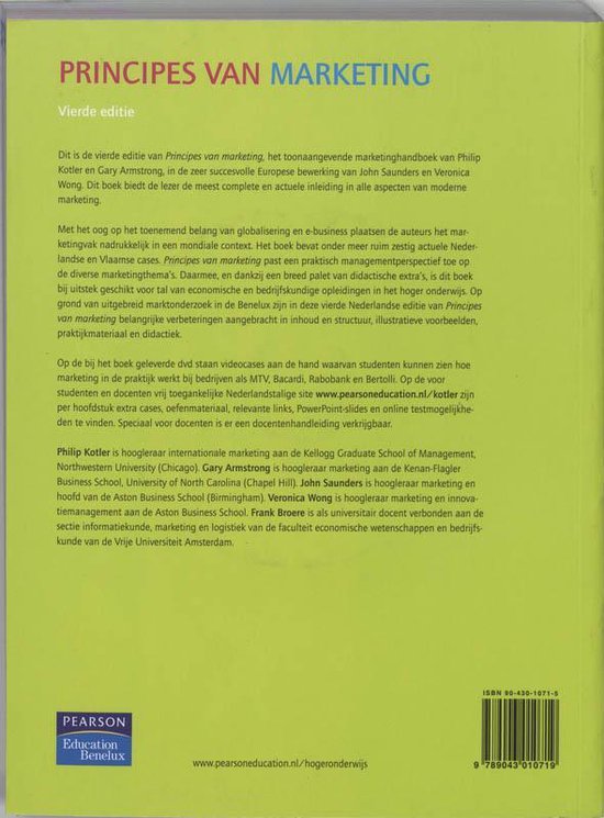Principes Van Marketing + Dvd