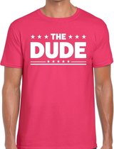 The Dude t-shirt roze heren 2XL