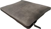 Grijze leren Milatoni laptopsleeve - limited edition "elephant grey" - t/m 13 inch laptops - echt leder - vintage uitstraling - duurzame productie