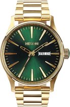 Nixon The Sentry SS Gold Green Sunray horloge A3561919