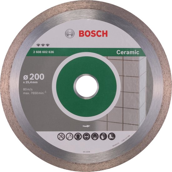 Foto: Bosch diamantdoorslijpschijf best for ceramic 200 x 25 40 x 2 2 x 10 mm