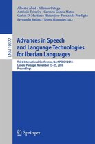 Lecture Notes in Computer Science 10077 - Advances in Speech and Language Technologies for Iberian Languages