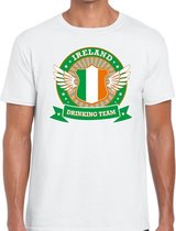 Wit Ireland drinking team t-shirt heren 2XL