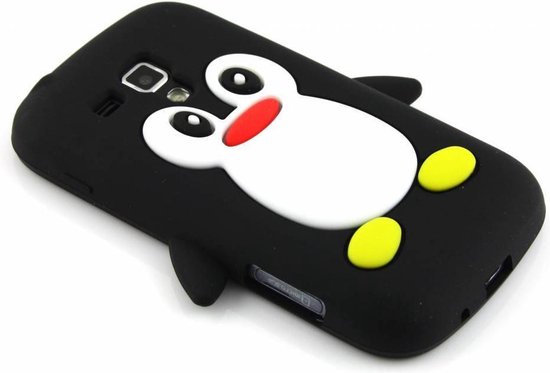 bol.com | Zwart pinguin siliconen hoesje - Samsung Galaxy S Duos / Trend ( Plus)