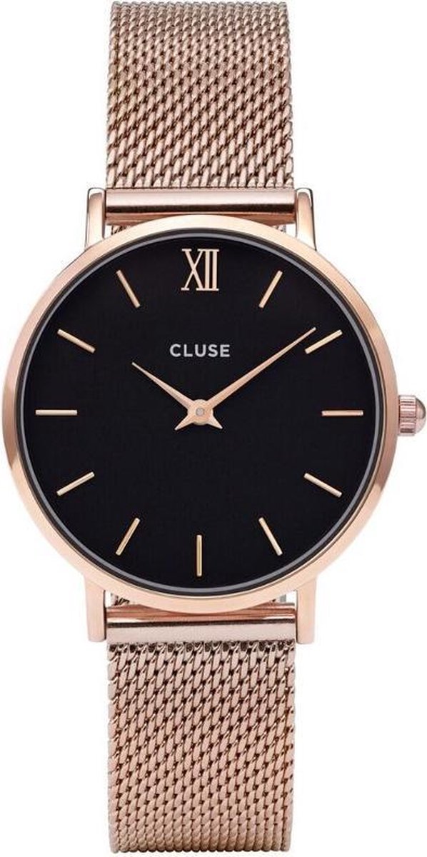 CLUSE CL30016 Minuit Mesh - Horloge - Staal - Rosekleurig - Ø 33 mm