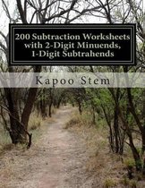 200 Subtraction Worksheets with 2-Digit Minuends, 1-Digit Subtrahends