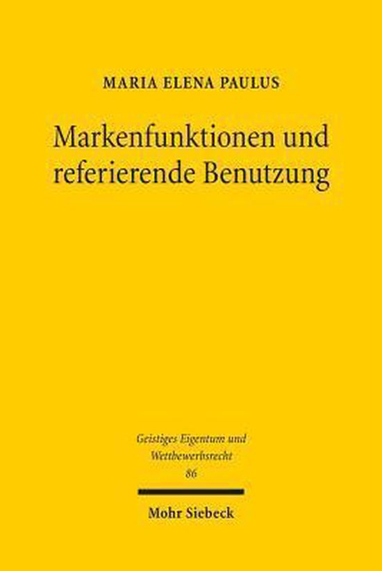 Markenfunktionen und referierende Benutzung - cover