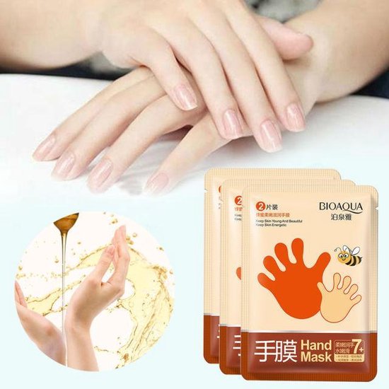 Verzorgende Hand Masker Met Honing - Handschoen Masker - Diep Hydraterend Whitening... bol.com