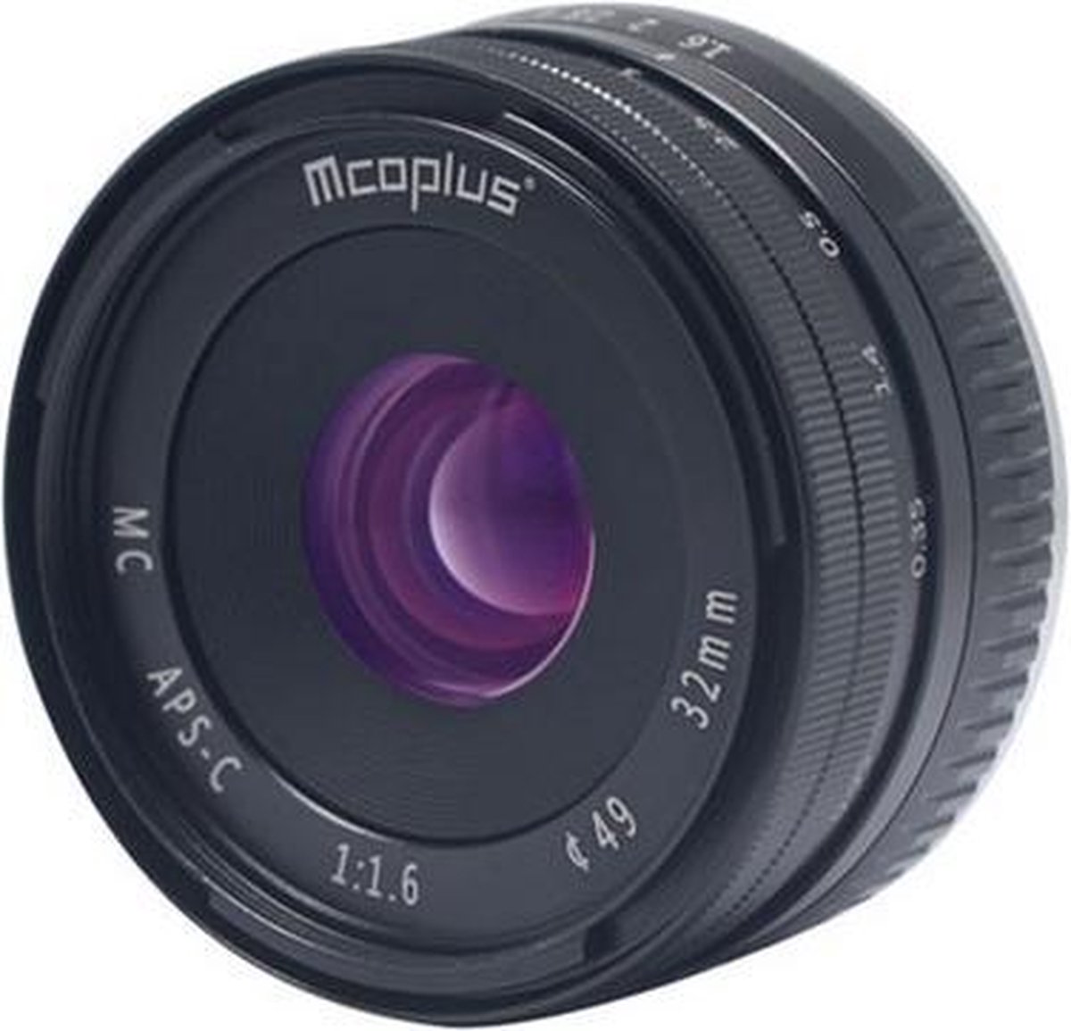 Mcoplus Mco-32mm-f/1.6 Zwart vor Sony E-mount