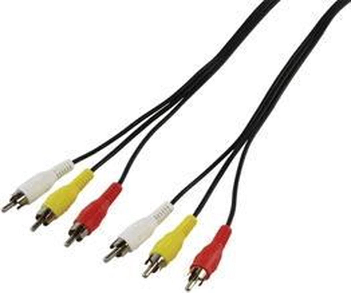 3x RCA mannelijk - 3x RCA mannelijk 10,0 m
