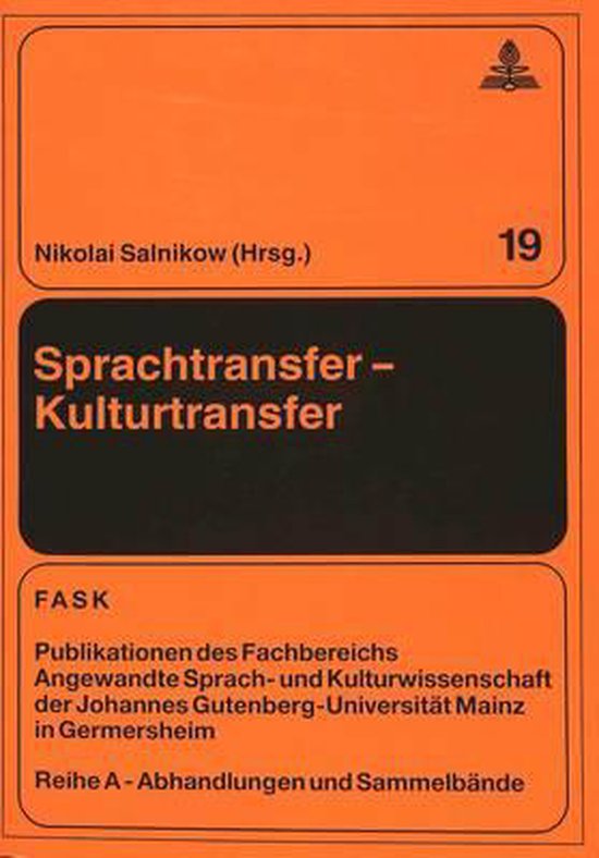 Sprachtransfer - Kulturtransfer - cover
