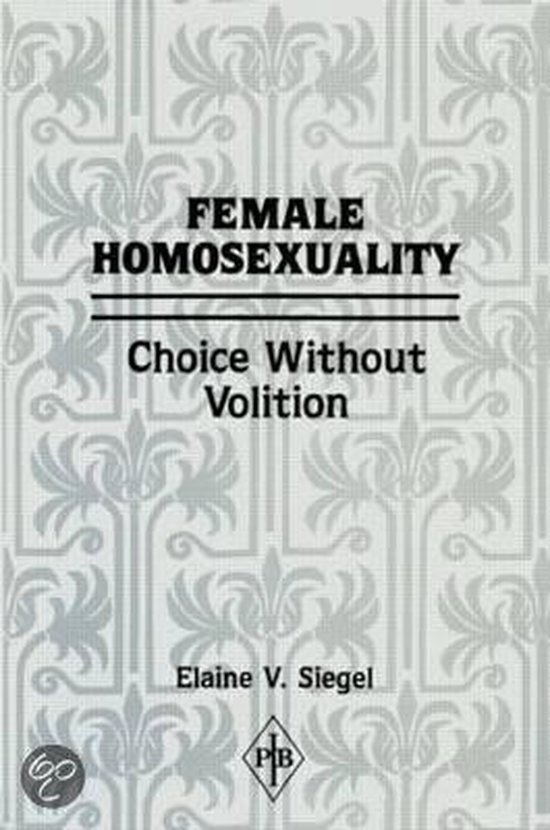 Psychoanalytic Inquiry Book Series- Female Homosexuality - cover