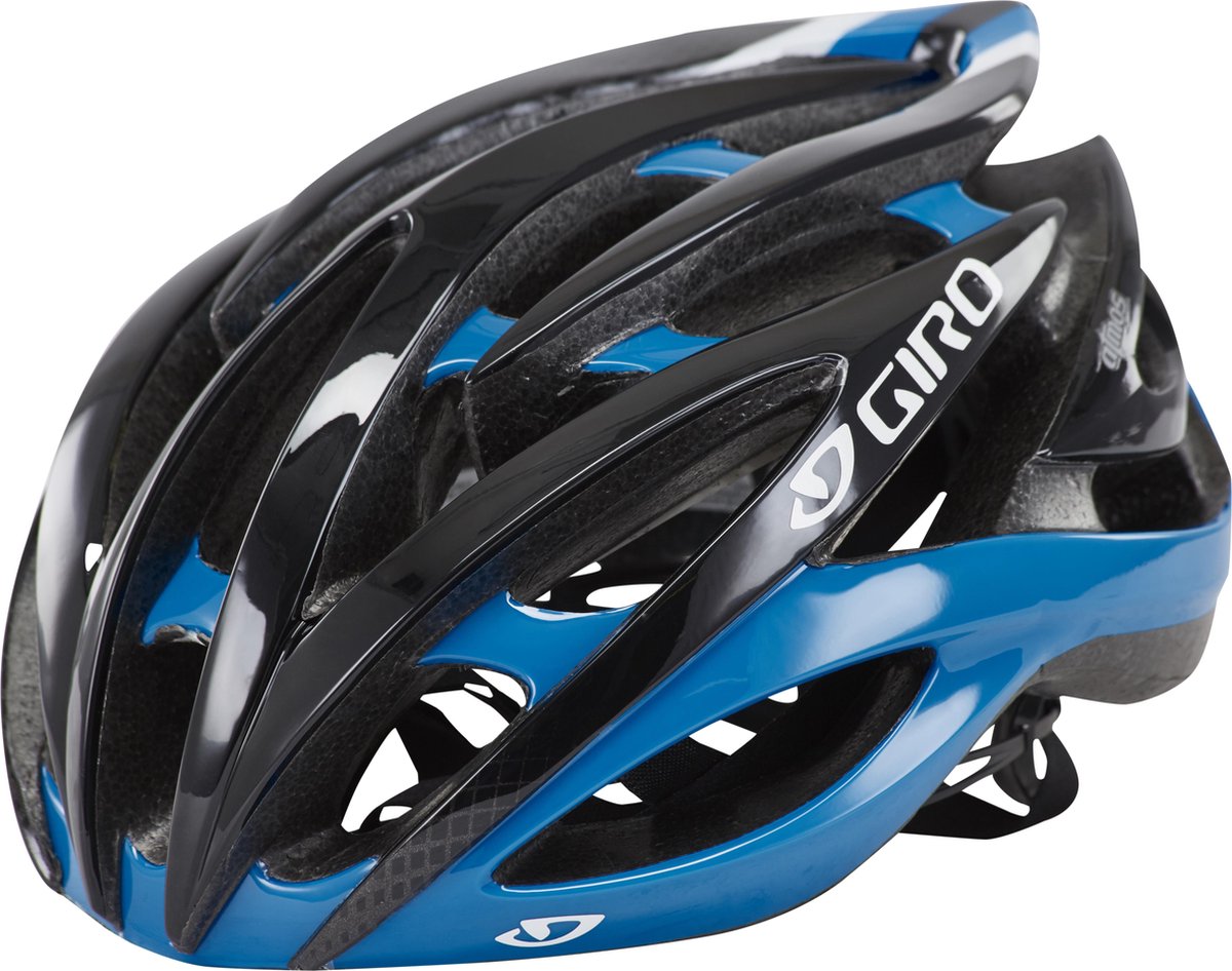 compressie Gevangene onderwijzen Giro Atmos II racefiets helm blauw/zwart Hoofdomtrek 51-55 cm | bol.com