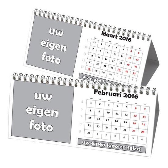 Driehoek Bureaukalender met Eigen Foto's Logo en Tekst 2017 | bol.com