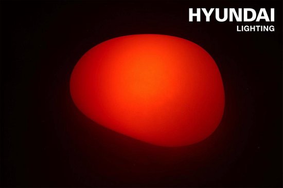 Hyundai - LED lichtsteen op Zonne-energie - RGB - 40cm | bol.com