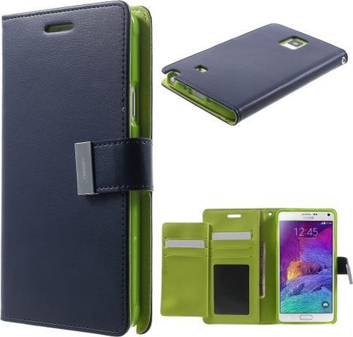 Mercury Rich Dairy wallet case Samsung Galaxy Note 3 blauw